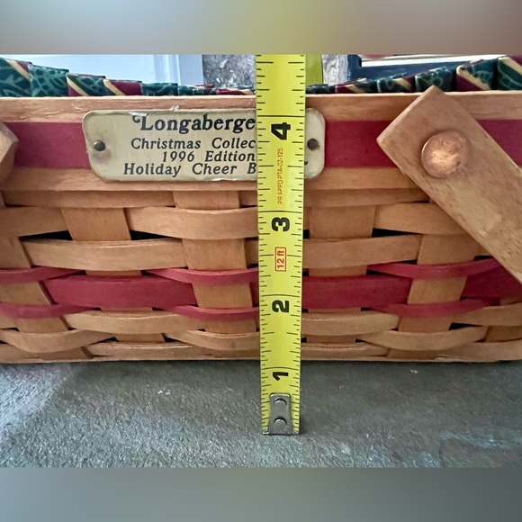 1996 Longaberger Christmas Collection Holiday Cheer Basket, Liner & Protector - Picture 6 of 6